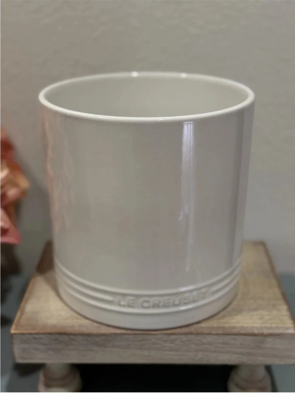 Le Creuset Stoneware Signature Utensil Crock, 2.5L~2.7 Qt., WHITE